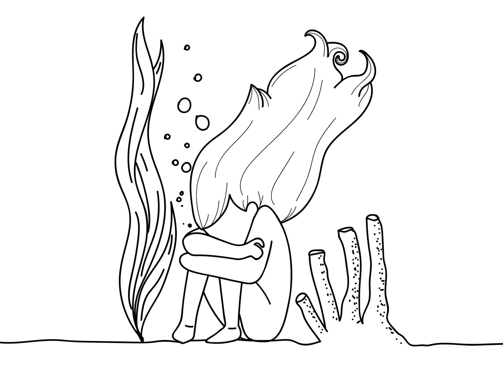 Girl Underwater by Sonia Corredor on Dribbble