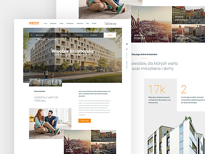 Real Estate Activ apartament architecture design homepage real estate ui web