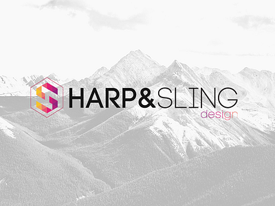 Design Company Branding - Harp and Sling branding clean contrast design fonts grayscale logo typecast vector