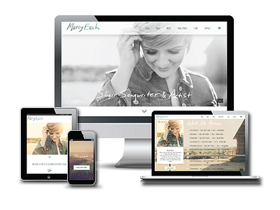 New Singer Songwriter Website Design album art artist website branding custom web design folk design graphic design handcrafted singer songwriter website design