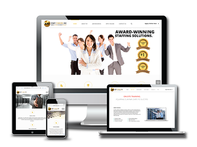 Staff Agency Website Design business website clean graphic professional responsive design staffing web design