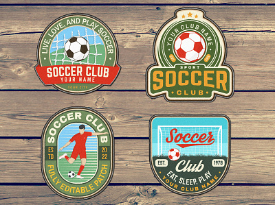 Soccer Club Patches badge ball design football illustration logo patch soccer