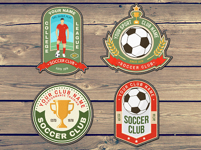 Soccer Club Patches №2 art badge ball football logo patch soccer sticker