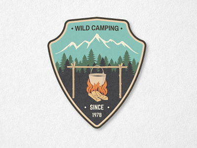 Wild Camping adventure camp camping mountain outdoor patch wild