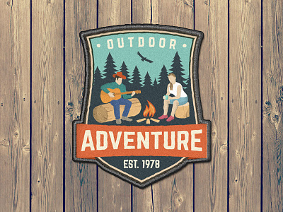 Outdoor Adventure Patch adventure camp camping forest outdoor patch wild