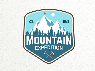 Mountain Expedition adventure badge expedition mountain outdoor patch