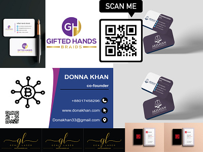 Business card with qr code