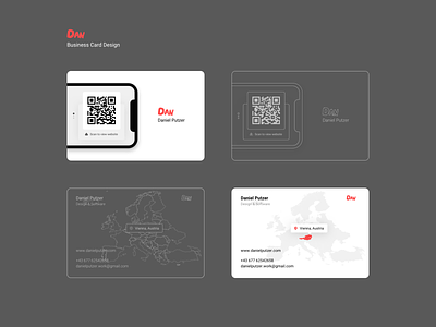 Dan - Business Card Design business card clean flat personal brand print print design sketch wireframe