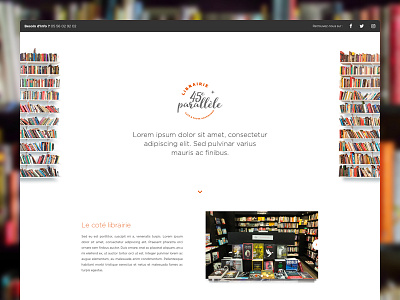 Library One Page book homepage interface library one page store ui ux web web design website