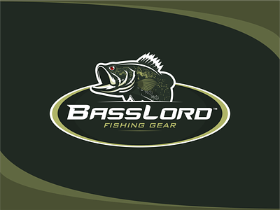 BassLord Bassfishing Logo bass fishing emblem fish fishing fishing logo hook illustration largemouthbass logo modern logo outdoor vector