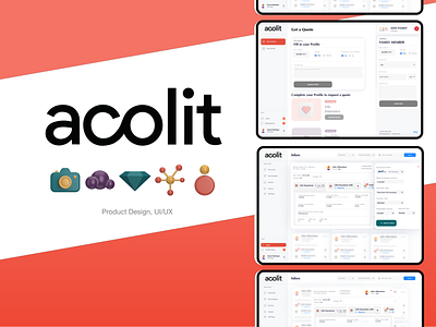Acolit, Insurance Agency branding dashboard ui dashboard ux design graphic design illustration logo user experience design user interface design