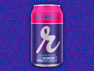 RAZZMATAZZ ballard beer can craft beer package design packaging pink purple raspberry reubens seattle sour