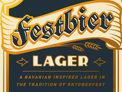 Festbier beer bier blackletter craft beer design european german lager oktoberfest package design packaging typography