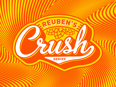 Reuben's Crush Series beer can craft beer crush fruity hazy ipa package design packaging pattern