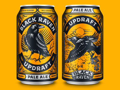 Black Raven - Updraft beer can craft beer northwest package design packaging raven