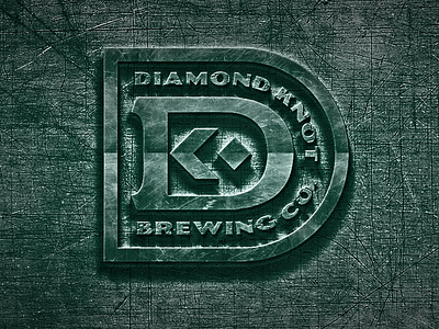 Diamond Knot Brewing Co. beer branding craft beer diamond grunge logo texture typography