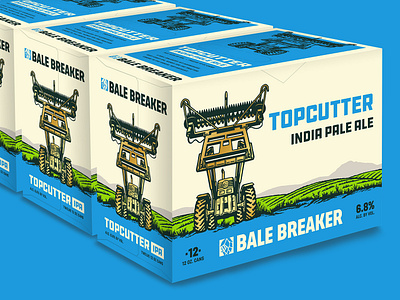 Topcutter IPA - 12pk beer blue craft beer gold hops ipa package design packaging system yakima