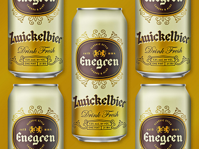 Zwickelbier - Enegren Brewing beer can craft beer german gold package design packaging