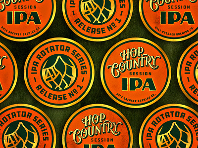 Bale Breaker - Hop Country IPA - Coaster beer coaster country craft beer gold hop ipa yakima