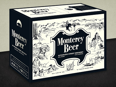 Monterey Beer - Alvarado Street alvarado beer brewery craft beer illustration monterey package design packaging vintage