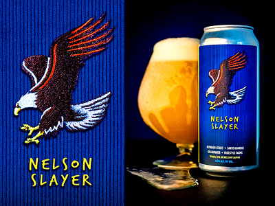 Nelson Slayer - Alvarado Street alvarado beer brewery can craft beer eagle ipa package design packaging patch
