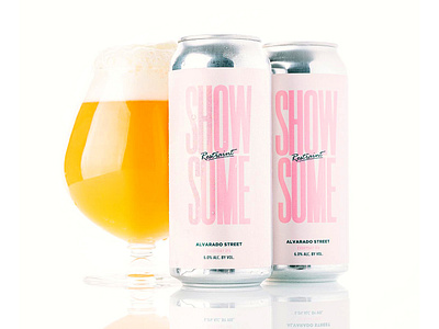 Show Some Restraint alvarado beer brewery can craft beer ipa package design packaging pastels pink typography