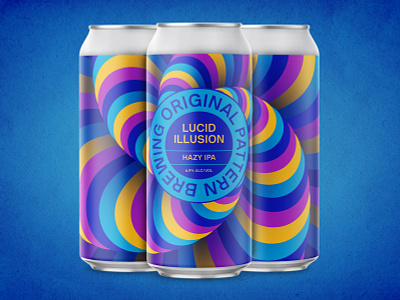 Original Pattern - Lucid Illusion beer brewery california can craft beer hazy illusion ipa oakland package design packaging pattern