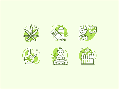 Medical Marijuana adobe illustrator cannabis icon set icons line marijuana medical medical marijuana vector weed