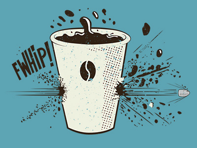 One Shot coffee creative illustration one shot vector art