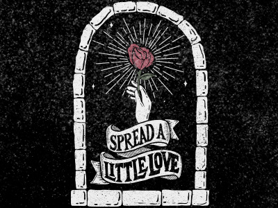 Spread A Little Love clothing hand lettering illustration kenny osinnowo print texture vintage
