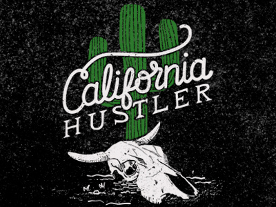 California Hustler hand lettering illustration kenny osinnowo print redbubble typography vector art vintage