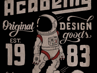 Intergalactic Skateboard Academy artist hand lettering illustration kenny osinnowo redbubble sci fi skateboard spaceman stickers texture totebag travel mug tshirt art vintage clothing wall art