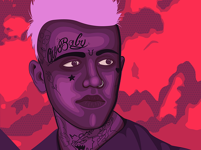 Lil Peep 2d design illustration lil lilpeep peep rip vector