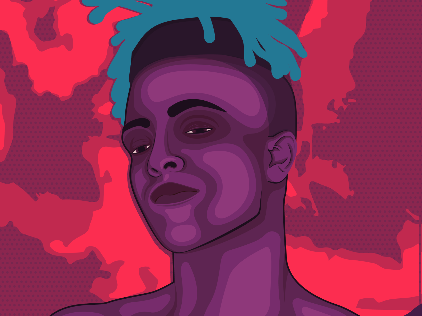 XXXTentacion 2d character characterdesign design illustration vector xxx xxxtentacion