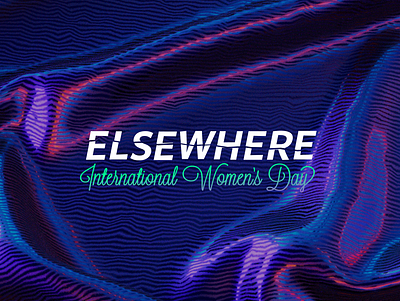 Elsewhere International Women's Day 3d cloth design graphic iridescent pearlescent purple rave women womens day