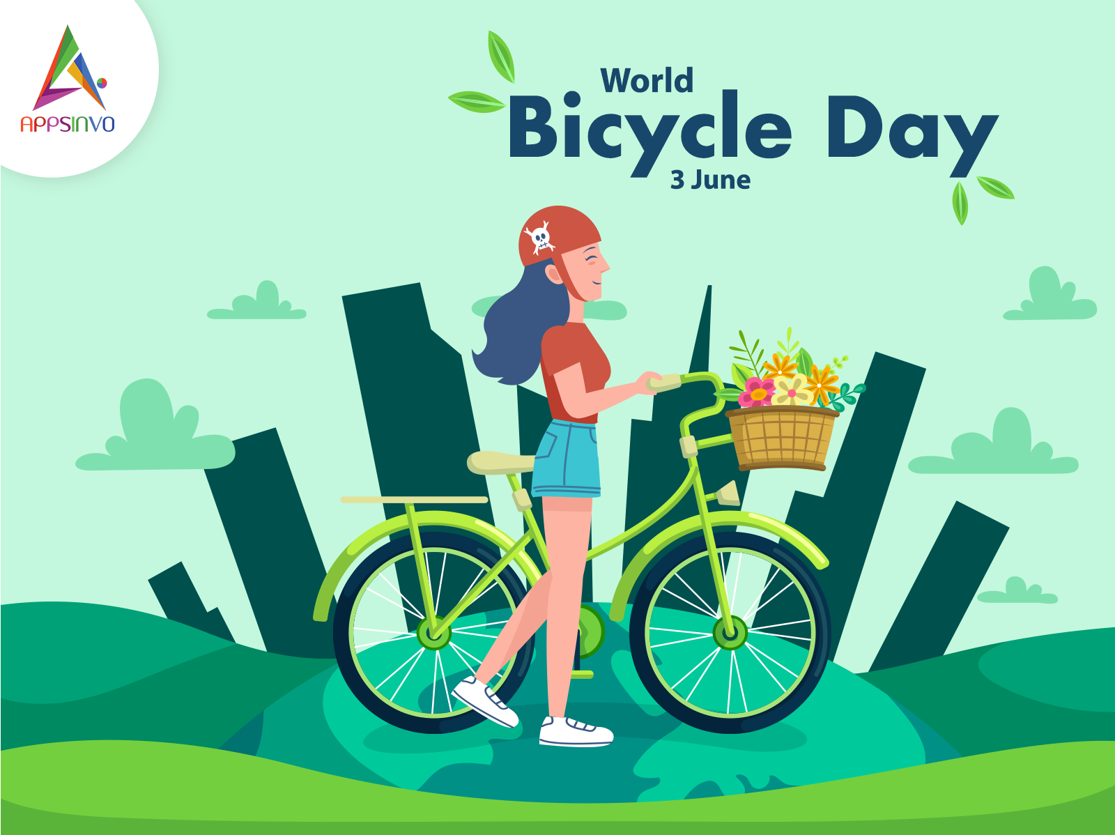 Happy World Bicycle Day by Appsinvo on Dribbble