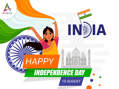 Appsinvo Wishes For Happy Independence Day 3d animation branding motion graphics