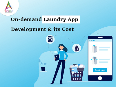 Appsinvo - On-demand Laundry App Development & its Cost 3d animation branding graphic design logo ui