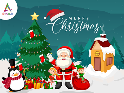 Appsinvo Wishes for Happy Merry Christmas Day animation branding motion graphics