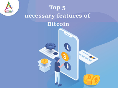 Appsinvo : Top 5 Necessary Features of Bitcoin animation branding graphic design logo motion graphics