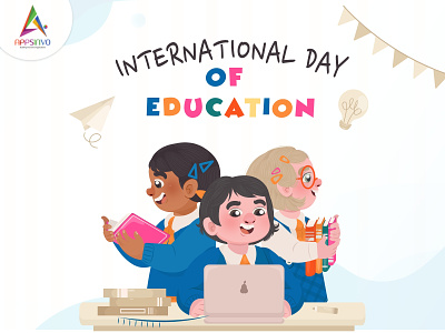 Appsinvo Wishes for International Day of Education graphic design motion graphics ui