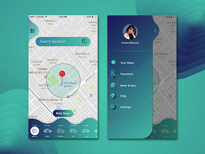 Taxi App by Appsinvo android app design ios iphone mobile profile smart taxi ui ux