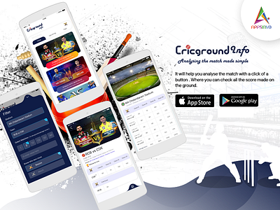 Cricgroundinfo App by Appsinvo android app appsinvo beautifuldesign cricket design iphone ipl smart smartapp ui ux