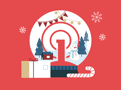 ✨Happy Holidays Everyone!✨ celebrate graphic design holiday illustration messaging onesignal snowglobe