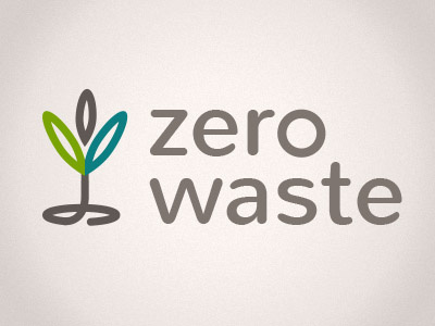 Zero Waste Logo compost growth identity logo recycle trash waste