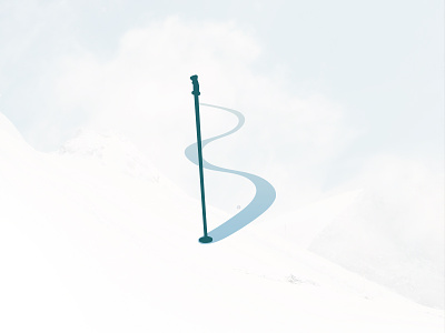 Brantling Mountain Color Logo blue branding logo mountain ski snow snowboard winter