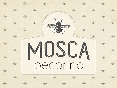 Mosca Pecorino Branding branding cheese custom fly hand made identity logo logotype