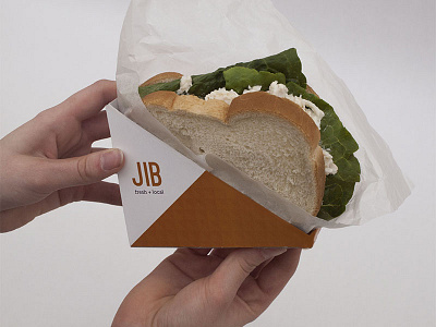 Jib Packaging boston branding eat food fresh jib local package sandwich triangle