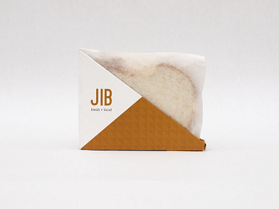 Jib Packaging Closed boston branding eat food fresh jib local package sandwich triangle