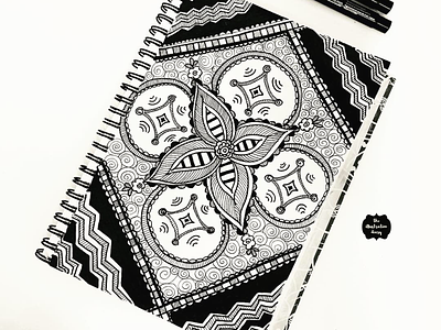 Flower carpet art blackandwhite creative design design handdrawn illustrator madhubani sketch theillustrationdiary vector